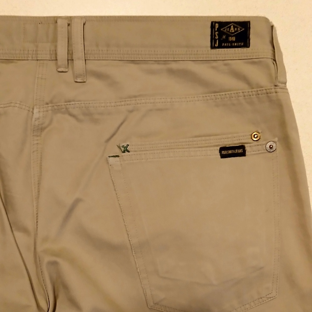 Paul Smith Premium Tan/Khaki Chino Pants Men 32” Vintage Unique Like New Classic